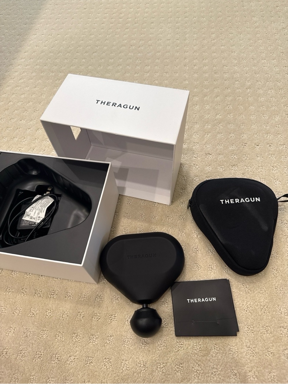 Theragun Mini Percussion Massage Gun Black w/ Case Charger Box